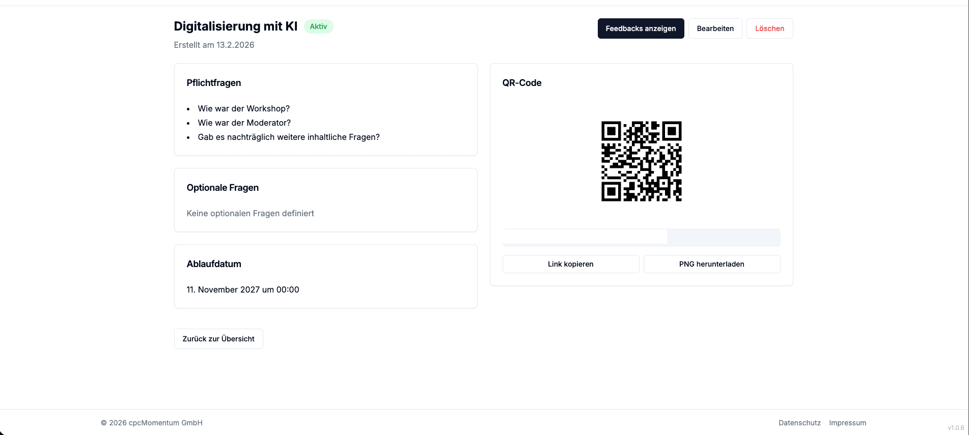 FeedbackCollector Screenshot